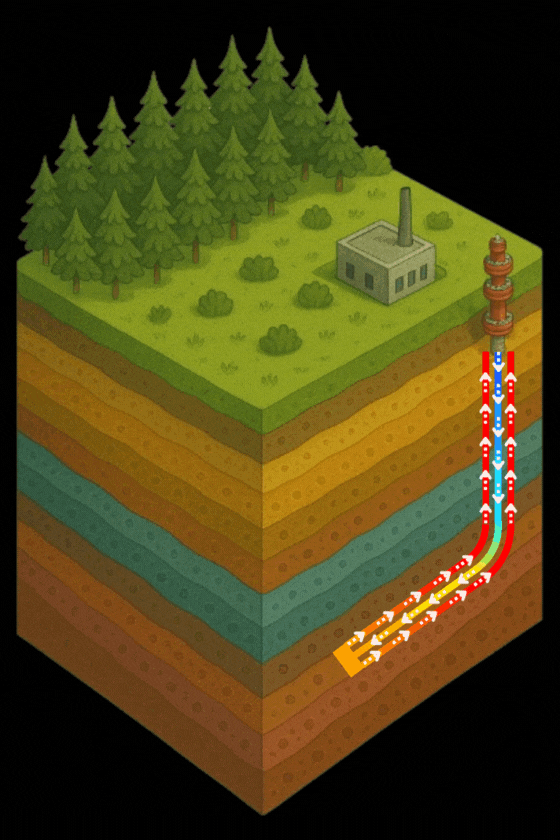 Coaxial geothermal well with flow direction