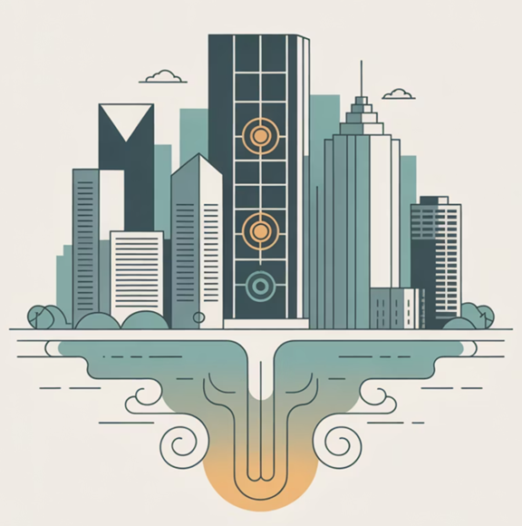Closed-loop geothermal near neighborhood—compact footprint, local energy